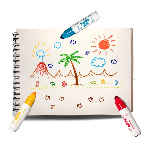 Jumbo Jots Dual Tip Cone and Stamp Markers Dinosaur set of 8