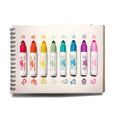 Jumbo Jots Dual Tip Cone and Stamp Markers Unicorn set of 8
