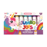 Jumbo Jots Dual Tip Cone and Stamp Markers Unicorn set of 8