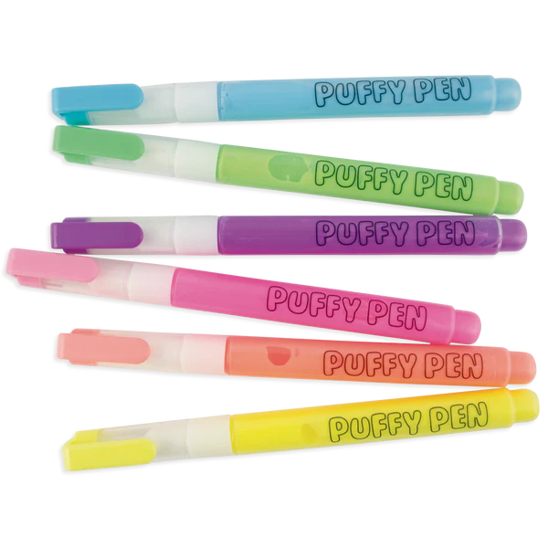 Magic Puffy Neon Pens Set of 6