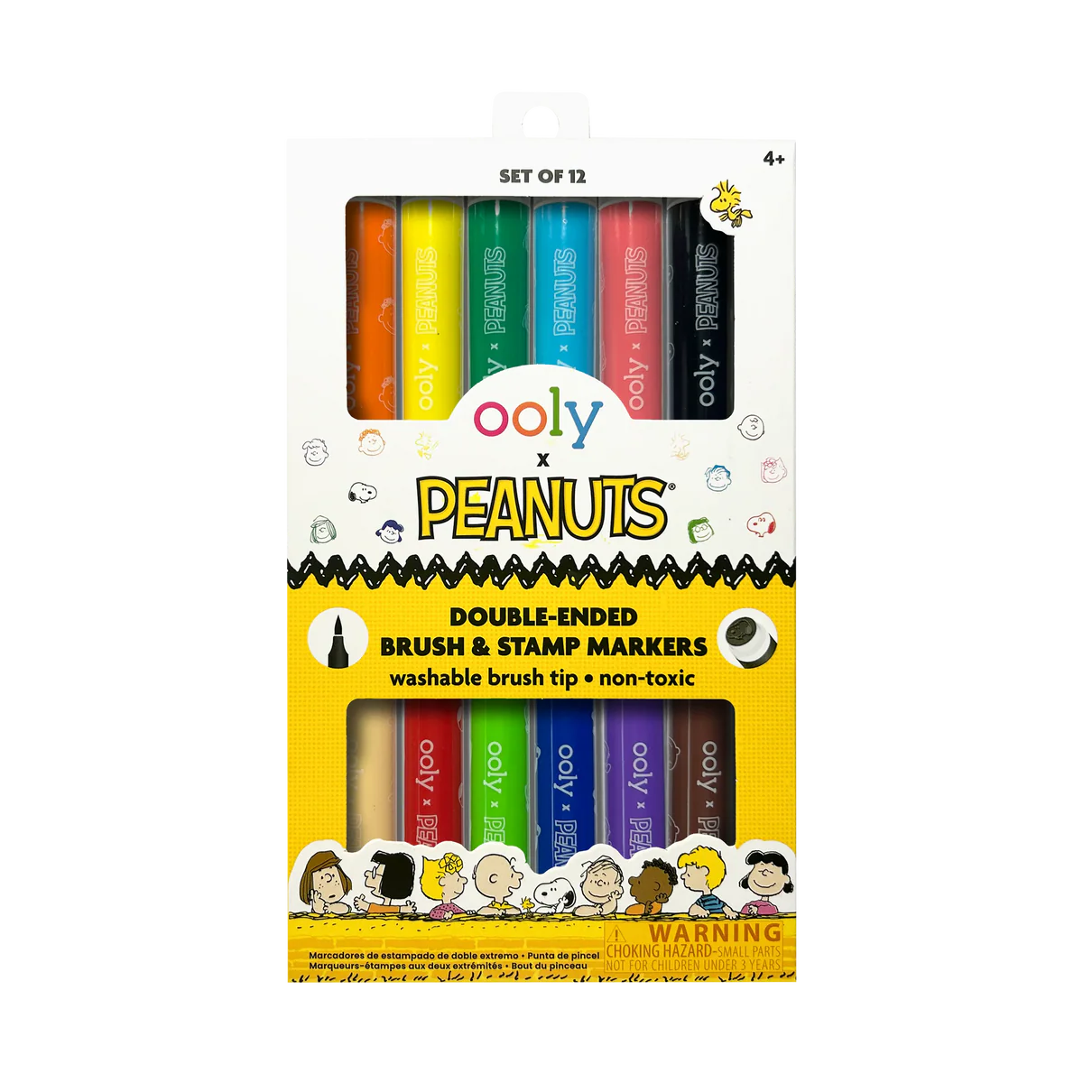 OOLY x PEANUTS Double-Ended Brush & Stamp Markers
