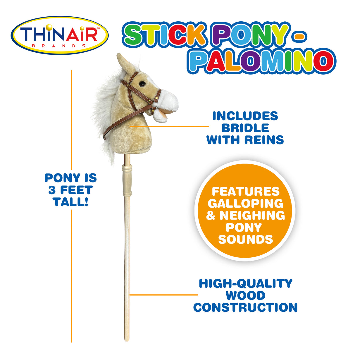Playful MInds Stick Pony Palomino