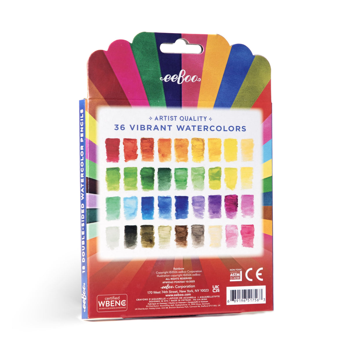Rainbow 18 Double Sided Watercolor Pencils