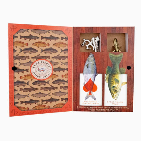 Gone Fishin' Getaway Gift Set Metal Brainteasers