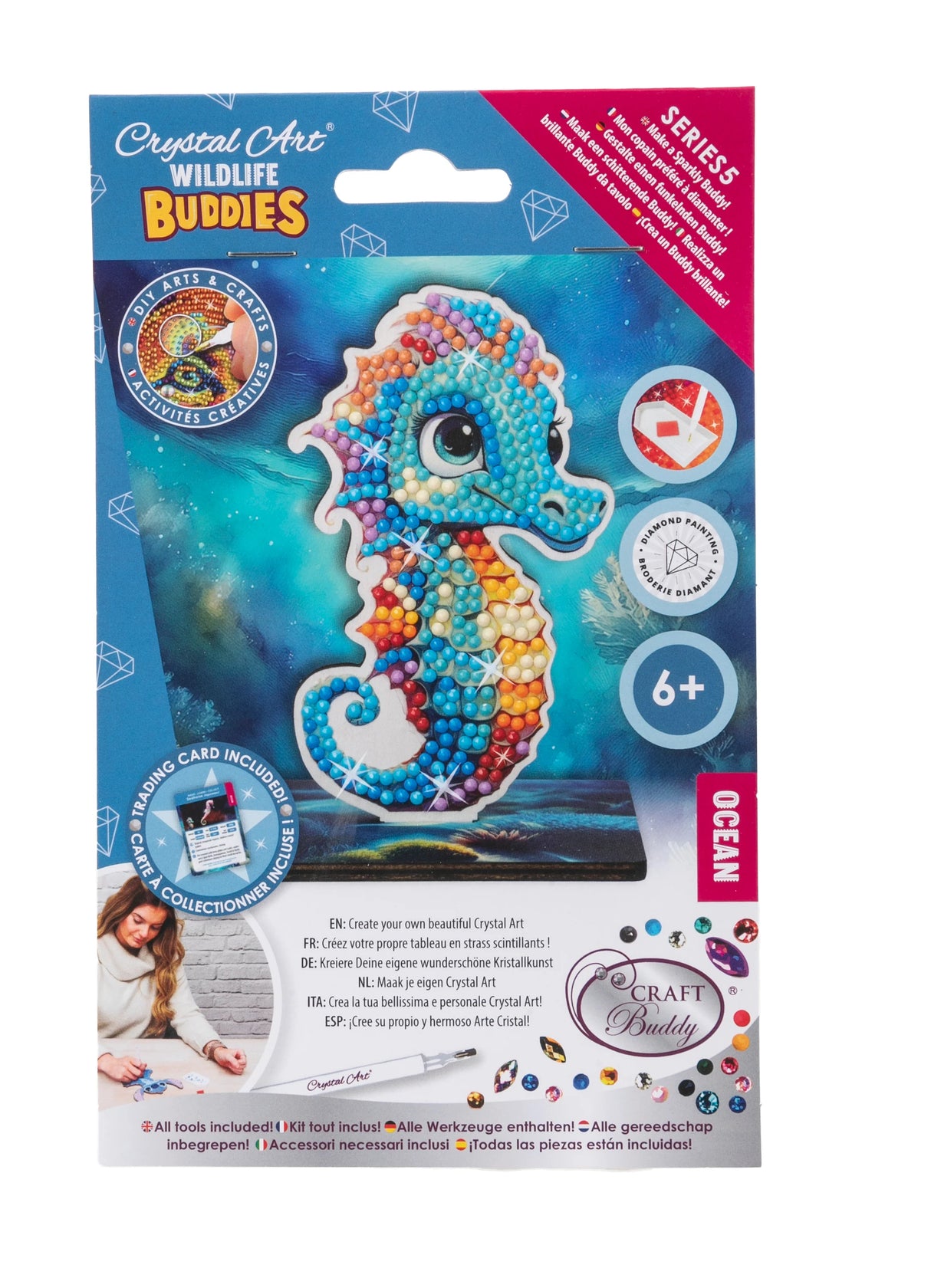 Crystal Art Ocean Buddies Seahorse