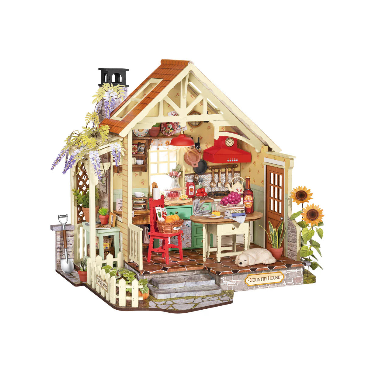 Sunlit Farmhouse Kitchen Miniature House DIY