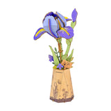 Purple Iris Wooden Bloom Craft