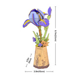 Purple Iris Wooden Bloom Craft
