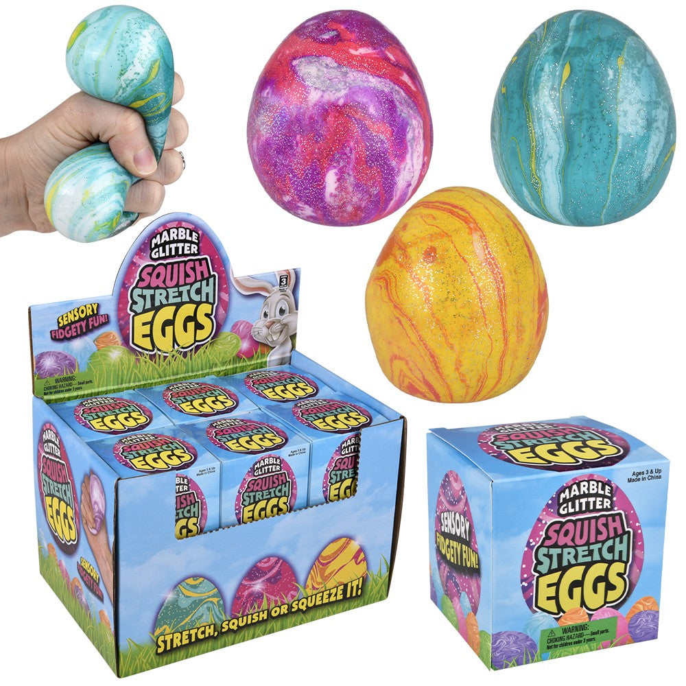 3" Squish and Stretch Marbleized Easter Egg
