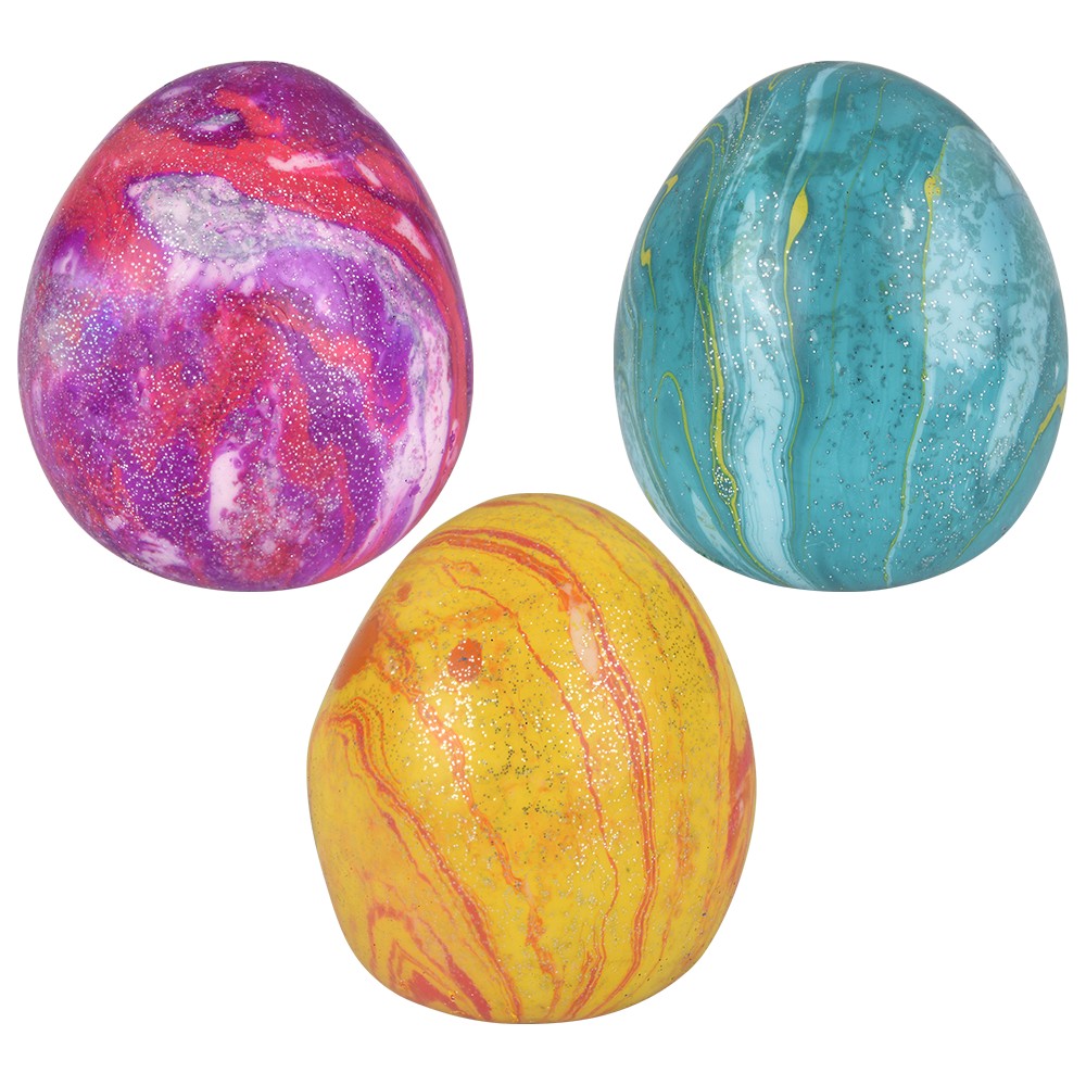 3" Squish and Stretch Marbleized Easter Egg