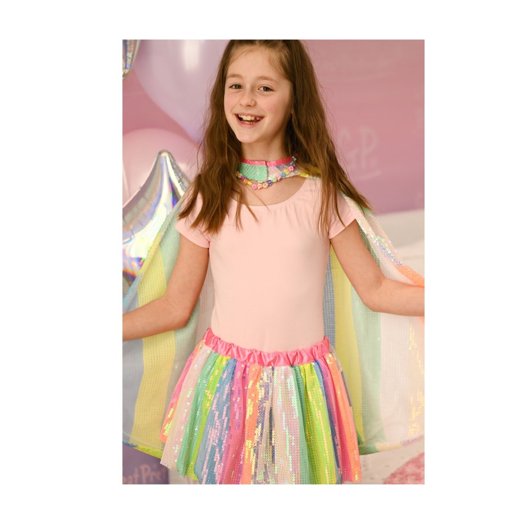 Stripy Sequins Skirt (size 4-6)