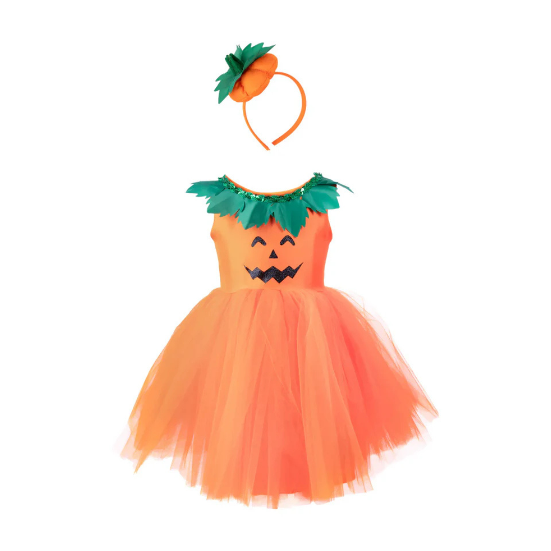 Pumpkin Patch Princess Dress with Headband Size 3-4