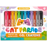 Cat Parade Twist-Up Watercolor Gel Crayons - Set of 12