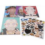 Make-a-Face Crazy Characters Stickers Pad