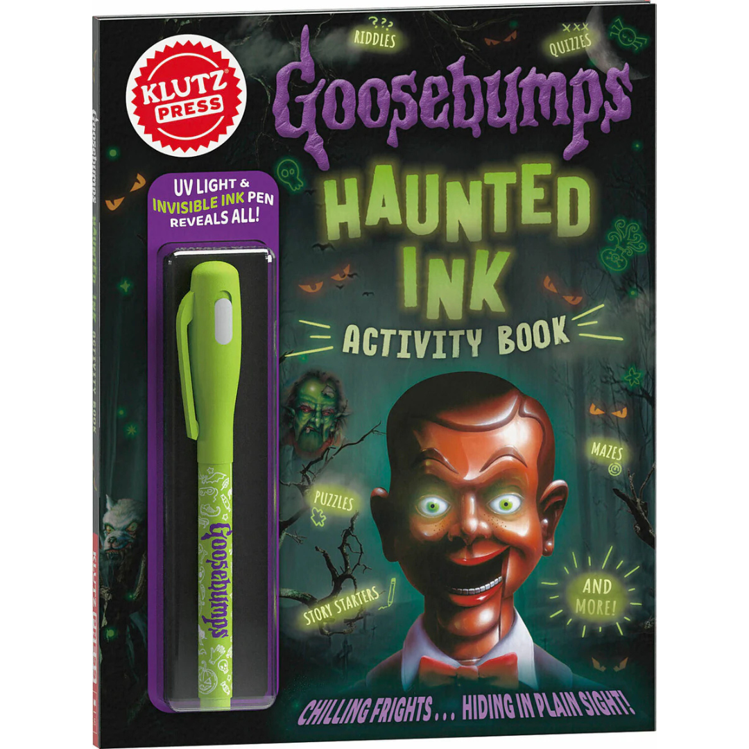 KLUTZ Goosebumps Haunted Ink Activity Book - Toy Box Michigan