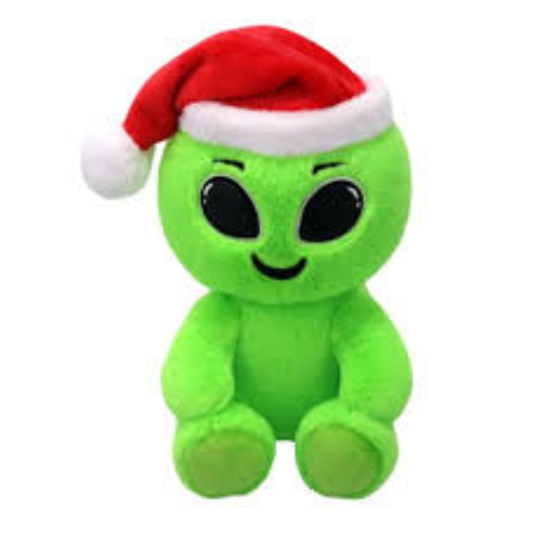 Comet Small Beanie Boos Alien with Santa Hat