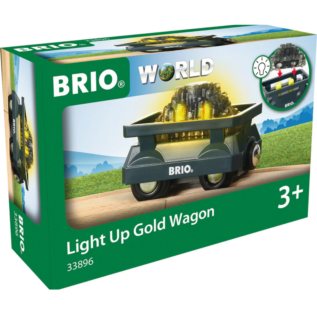 BRIO Light Up Gold Wagon