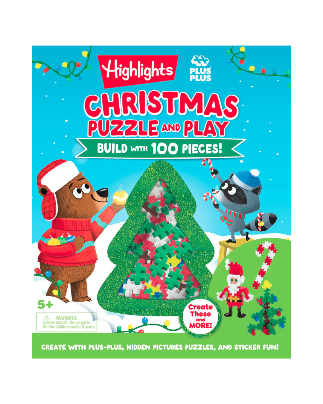 Highlights Puzzle and Play Build with 100 Plus Plus Pieces