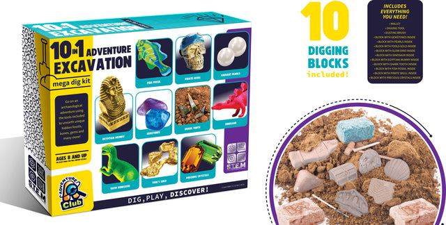 10 in 1 Treasure Excavation Kit
