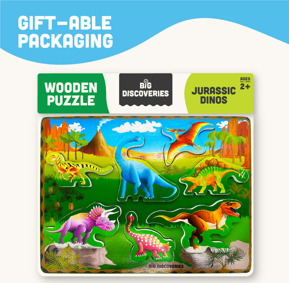 Wooden Puzzle - Jurassic Dinos