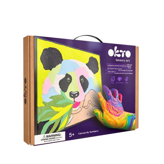 Coloring with Clay Set by Numbers Panda OKTO Sensory Art