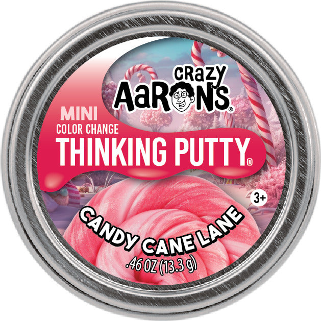 Mini Candy Cane Lane  - 2" Thinking Putty Tin
