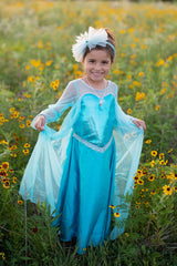 Ice Queen Dress With Cape (Size 5/6)