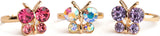 Boutique Butterfly Gem Rings