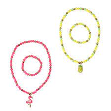 Pineapple Flamingo Necklace Bracelet