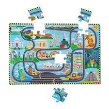 48 pc Race Track Floor Puzzle & Play Set