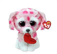 Rory Pink Spotted Dog with Hear