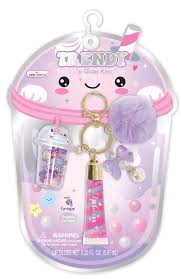 Trendy Swirl Lip Gloss Key Chain Boba