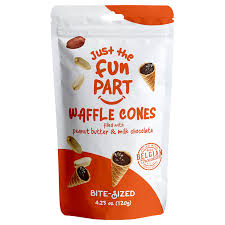 Waffle Cones Peanut Butter and Milk Chocolate