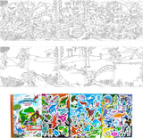 Dinosaurs Abound (fold-out coloring book with stickers)