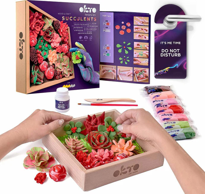 DIY Succulents Wood & Craft Sensory Art OKTO Passion