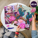 OKTO Air-Dry Clay 3D Painting Kit - Kit Hummingbirds (11.8 x 15.7 in)