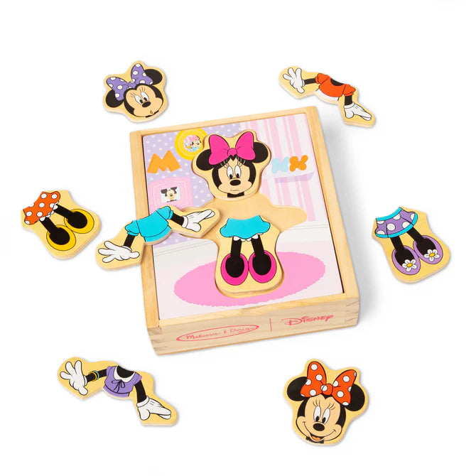 Disney Minnie Wooden Mix & Match Dress Up Puzzle