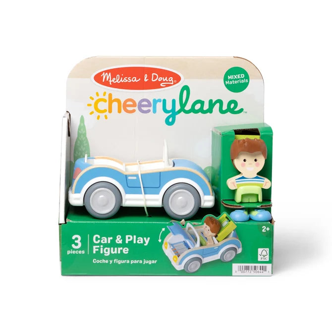Cheery Lane Car and Play Figure Blue