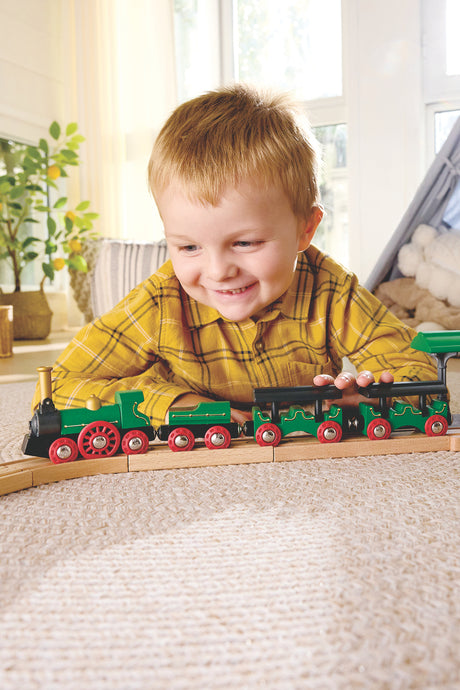 Retro Train with Foldable Chimney