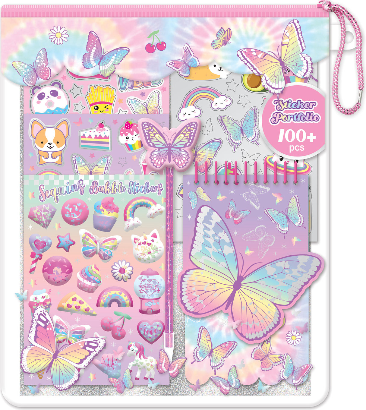 Sticker Portfolio, Tie Dye Butterfly