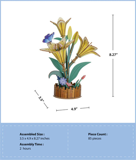 3D Flower Puzzle Lily Bloom Set