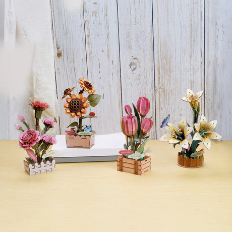 3D Flower Puzzle Lily Bloom Set