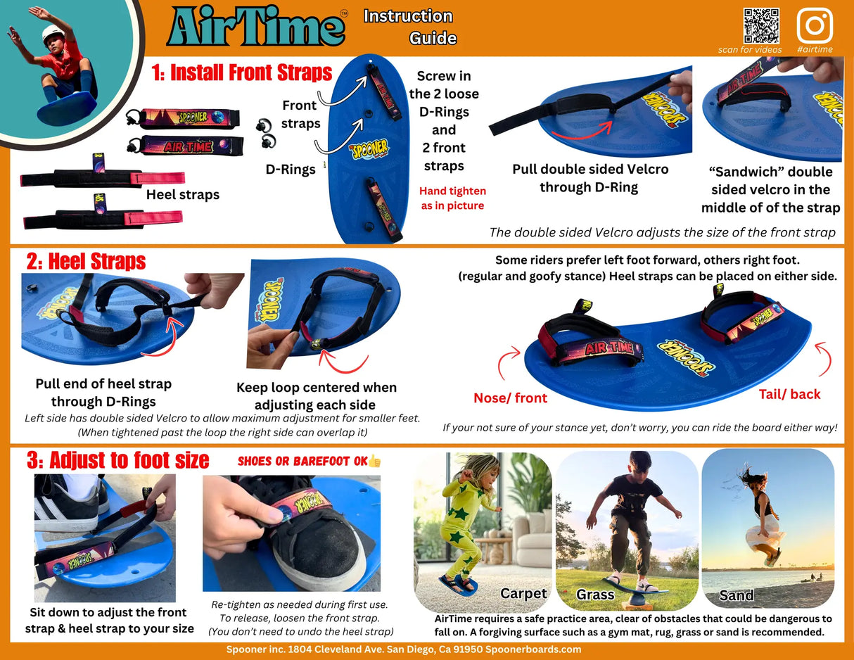 Spooner Air Pro Born to Ride with Air Time Foot Straps