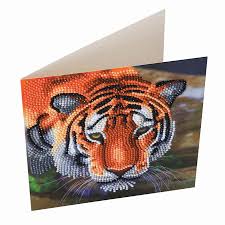 Crystal Art Card Kit Tiger