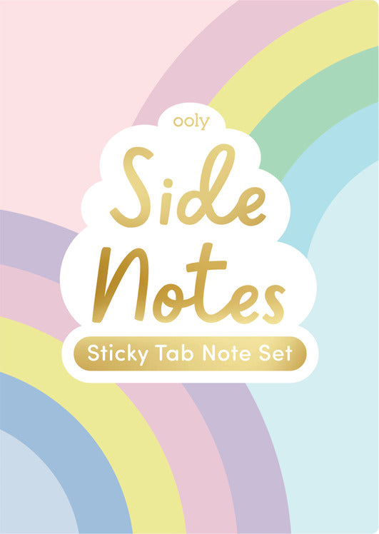 Side Notes Sticky Tab Note Pad - Pastel Rainbows - Toy Box Michigan