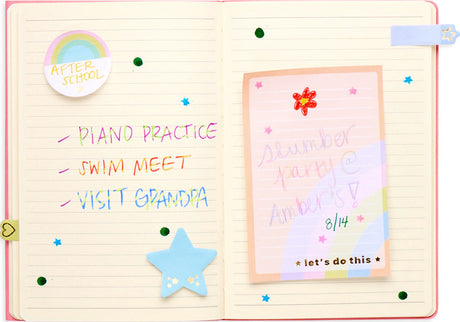 Side Notes Sticky Tab Note Pad - Pastel Rainbows