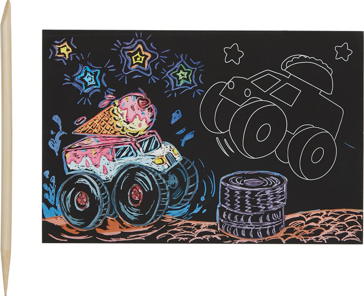 Monster Truck Mini Scratch and Scribble Art Kit – Toy Box Michigan