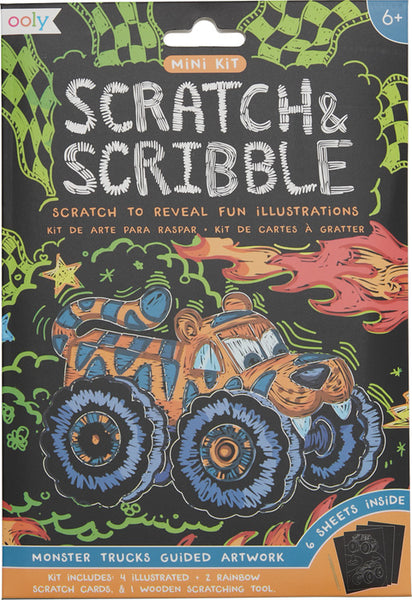 Monster Truck Mini Scratch and Scribble Art Kit – Toy Box Michigan