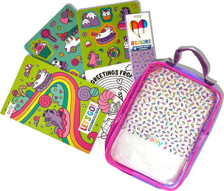 Let's Go! Activity & Coloring Kit - Unicorn Candy Town