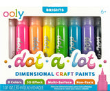Dot-a-Lot 3D Dimensional Craft Paint - Brights - Set of 8